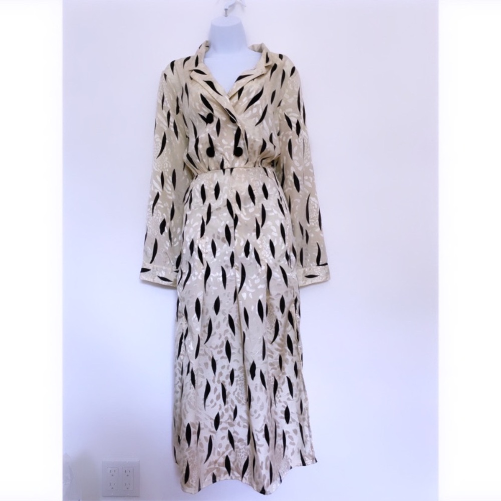 ASOS pleated maxi dress with long sleeves